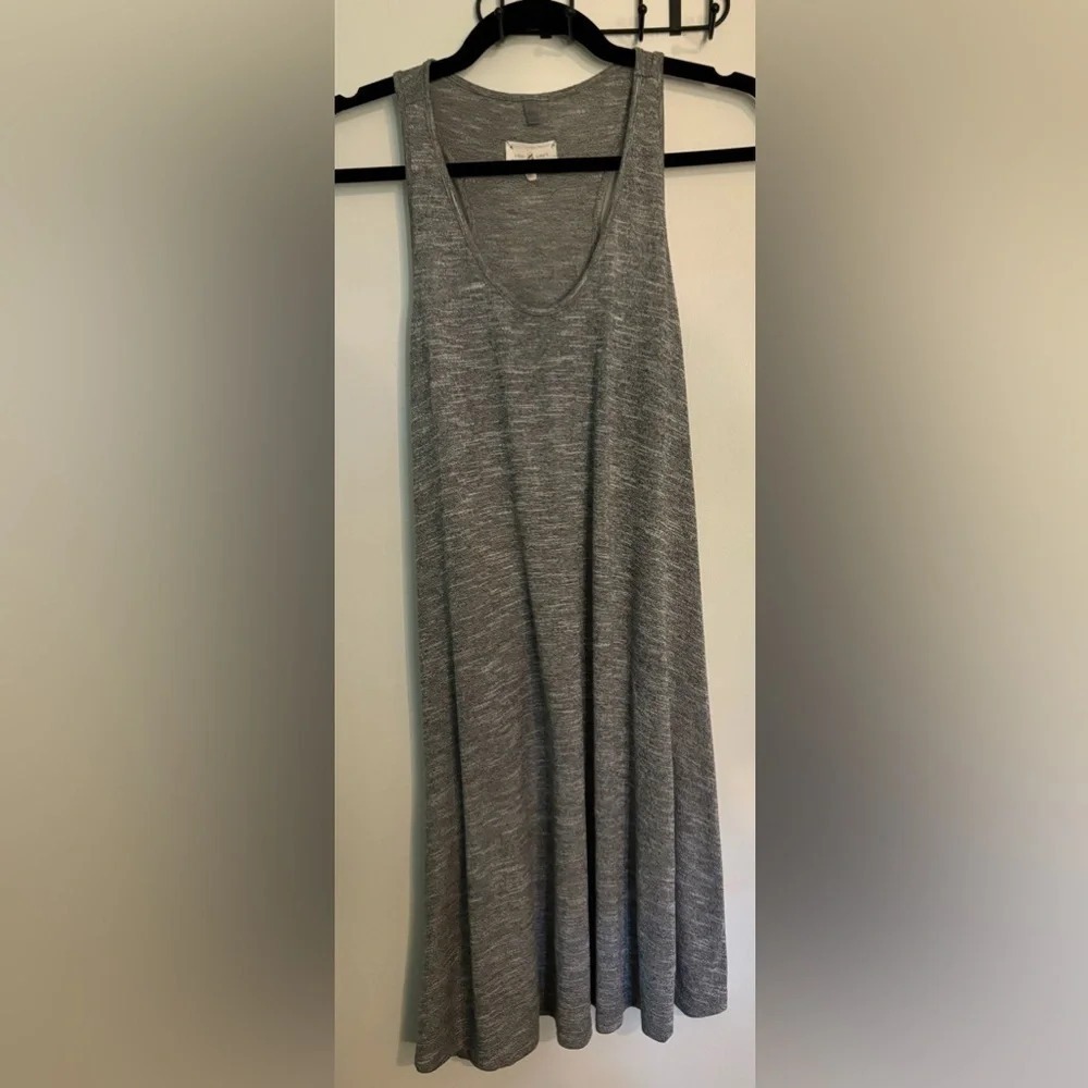 Lou & Grey Womens Tank‎ Dress Racerback Sz Small Soft Knee Length EUC Grey